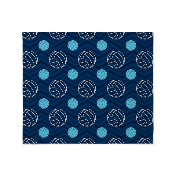 CafePress - Blue And Tan Chevron Volleyball Throw Blanket - Soft Fleece Throw Blanket, 50"x60" for All Ages