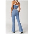thumbnail image 3 of AEXTO Two Piece Color Block Womens Workout Sets Cross Back Tank Top Matching High Waist Wide Leg Leggings Sets Gym Outfits Activewear, 3 of 5