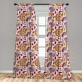 thumbnail image 5 of Ambesonne Ethnic Curtains, Persian Paisley Floral, Pair of 28"x63", Multicolor, 5 of 5