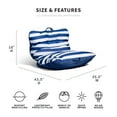 thumbnail image 4 of Big Joe Roma Float No Inflation Needed Pool Float with Drink Holder, Americana Nautical Stripe Double Sided Mesh, Quick Draining Fabric, 3 feet, 4 of 9