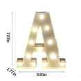 thumbnail image 2 of Xihbxyly Letras Led Iluminadas, Decoración Del Alfabeto Personalizable, Luces de Marquesina En Blanco Cálido, Diseño a Pilas, Ideal para Fiestas, Cumpleaños y Aniversarios, Fácil de Colocar, Tamaño 1, 2 of 2