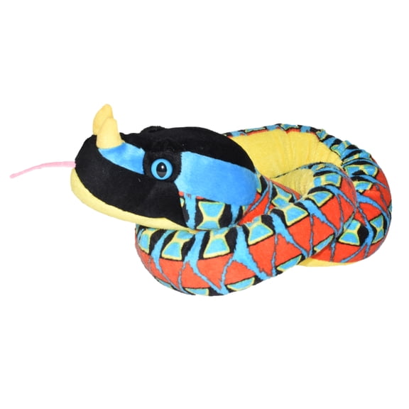 Wild Republic Snake Plush, Stuffed Animal, Plush Toy, Gifts for Kids, Rhino Viper 54 Inches
