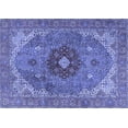 thumbnail image 1 of Ahgly Company Indoor Rectangle Medallion Blue Traditional Area Rugs, 2' x 4', 1 of 4