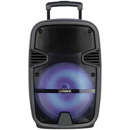 Fisher Bass Jam Portable Speaker 12'' Subwoofer 2600 Watt PMPO Karaoke (Best Bass Home Theater)