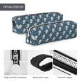 thumbnail image 4 of Yiaed Astronaut Corgi Dog Print Leather Pencil Case - Leather Pen Pencil Holder - Elegant & Practical Pencil Pouch for Work & Office, 4 of 7