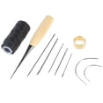 thumbnail image 1 of EeaseCA 10pcs Leather Sewing Needles Stitching Awl Needle Set Thread Thimbles Hand Sewing Tools, 1 of 7