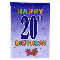 Carolines Treasures CJ1120GF Happy 19th Birthday Flag Garden Size  Small multicolor