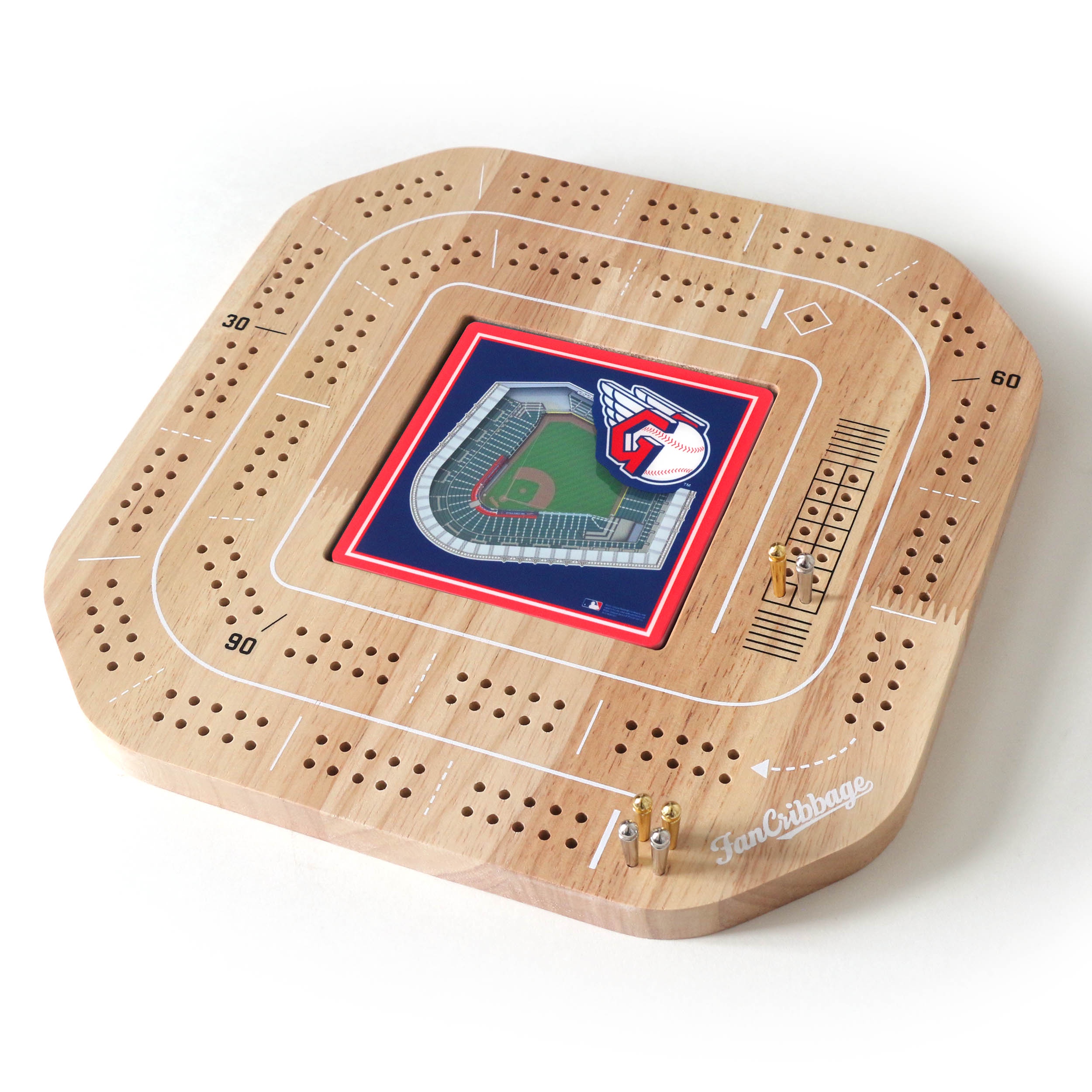 YouTheFan MLB Cleveland Guardians Stadiumview Cribbage