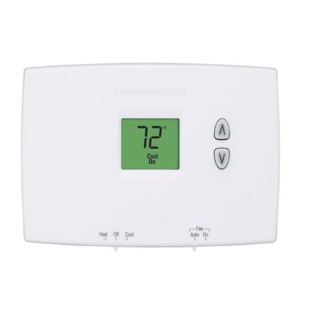 Honeywell - TH1110DH1011 Horizontal Mount Non-Programmable Digital Thermostat; 1 Heat / 1 Cool