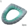 thumbnail image 2 of Cheers.US 2Pcs Thicker Bathroom Soft Toilet Seat Cover Pad-Warmer Stretchable Fibers Easy Installation Cushioned Lid Covers, Washable and Comfortable Toilet Seat Cover Pads, 2 of 7