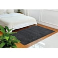 thumbnail image 3 of Sweet Home Stores Cozy Solid 3x5 Indoor Shag Area Rug, 3'3" x 4'7", Charcoal, 3 of 9
