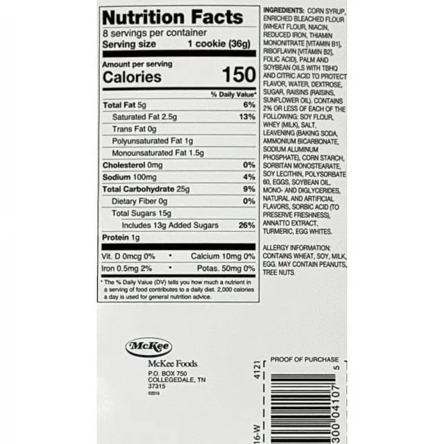 Little Debbie Raisin Crme Pies, 10.15 oz Per Box, 8 Count Per Box (3 Pack)
