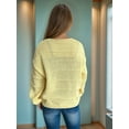 thumbnail image 4 of Women'S Fall Fashion Button Down Cardigan Sweater Loose Casual Cable Knit Sweater Coat Yellow S, 4 of 9