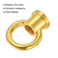 thumbnail image 4 of Uxcell 33lbs Load 1.14"x1.38" M10 Thread Ring Shape Female Loop Eye Nut Lamp Chandelier Gold Tone 2 Pack, 4 of 5