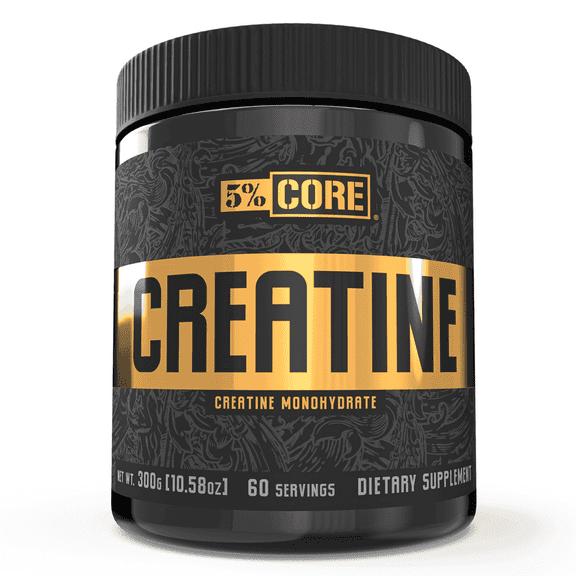 5% Nutrition Core Creatine Micronized Creatine Monohydrate Powder Supplement 5G, 5000mg, 60 Servings (Unflavored)