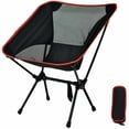 thumbnail image 1 of Silla plegable portátil para exteriores, taburete de camping plegable, asiento compacto y portátil con bolsa de transporte para senderismo, vigilia y viajes, color negro., 1 of 5
