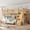 Natural + MDF + Pine + Plywood + Twin, variant on Twin/Twin XL over Full Bunk Bed with Built-in Wardrobe and Storage Spaces, Solid Wood Bunk Bed with Guardrails, Childlike Rock Climbing and Full Upgraded Slats Design, Natural