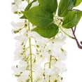 thumbnail image 2 of Vickerman 56" Artificial White Wisteria And Foliage Hanging Spray, 2 of 5