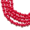 Cousin Glass Round Red Mix Bead Strand, 1 Each