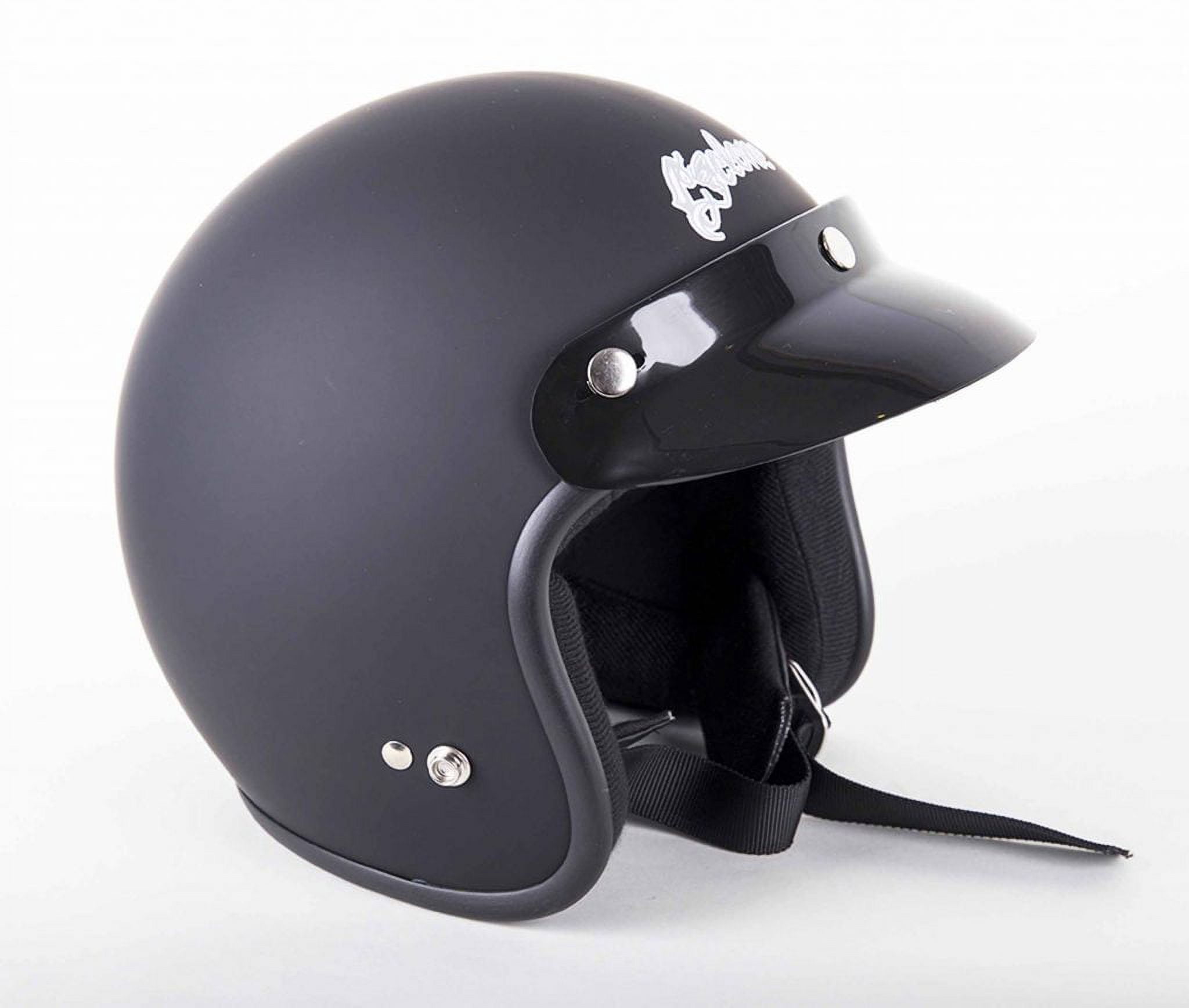 Cyclone Open Face Motorcycle Helmet DOT/ECE Approved - Matte Black - Large