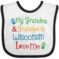 thumbnail image 3 of Inktastic Wisconsin Grandma Loves Me Boys or Girls Baby Bib, 3 of 4