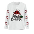 thumbnail image 3 of Babysbule Christmas Sweatshirt for Women Fashion Women's Christmas Printed T-shirt Long Sleeves Blouse Round Neck Casual Tops Sweatshirt, 3 of 4