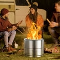 thumbnail image 2 of Moifoi 19.5" Smokeless Stainless Steel Wood-Burning Camp Fire Pit,Portable fire pit with Carry Bag, 2 of 10