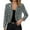 Grey, variant on Elegant Solid Color Casual Jacket Lightweight Shiny Front Open Long Sleeve Breathable Thin Party Cardigan Outerwear Coat Women Hooded Jacket Short Casual Jackets for Women