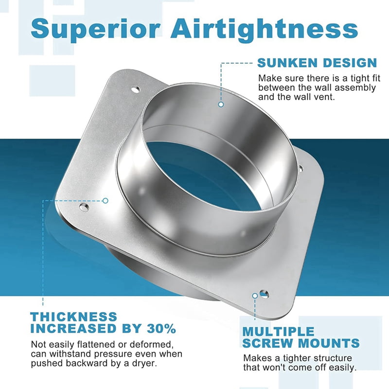 Magnetic Dryer Vent Kit Quick Connect for 4" Dryers,3.3FT Hose, Magnetic Hold,Airtight Seal & Reinforced Wall Connector