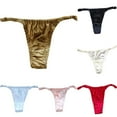 thumbnail image 6 of Sexy Women Silk Satin Briefs Panties G-string Thongs Soft Lingerie Underwear, 6 of 6