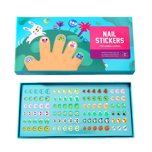Nail Sticker Set Waterproof Cartoon Nail Decals Nail Art Decoration for Boy Girl