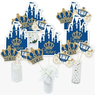 Royal blue prince centerpieces 2025