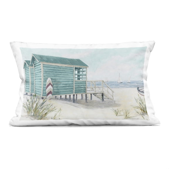Stupell Industries Beach Cabins Fun Times Decorative Printed Throw Pillow, design by Lorenzo Collective