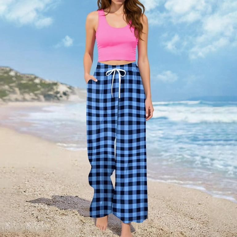 TrdSipl Petite Wide Leg Pants for Women High Waist Skirt Pants