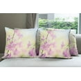 thumbnail image 6 of Ambesonne Floral Throw Pillow Cover 4 Pack, Larkspur Petals Summer, 20", Pale Green Pale Pink, 6 of 7