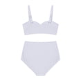 thumbnail image 3 of WERYOUNG Women's Tankini Swimsuit With Bow Bikini Top And High Split Bottom Two Piece Swimwear Water Sports Breathable Beachwear, 3 of 4