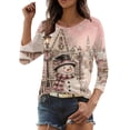 thumbnail image 5 of Garbnen Christmas Sweatshirts for Women Xmas 3/4 Length Sleeve Womens T Shirt Snowman S-5xl Plus Size Oversized&nbsp;shirts&nbsp;for Women Funny Fall Winter Womens Blouses, 5 of 8