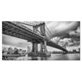 thumbnail image 2 of Manhattan Bridge in Gray Shade - Cityscape Photo Canvas Print, 2 of 3