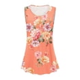 thumbnail image 4 of LilyLLL Womens Floral Printed Tank Tops Summer Sleeveless Swing Tunic Blouse, 4 of 5