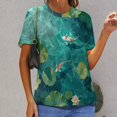 thumbnail image 6 of Lucky Koi Fish Lotus Leaf Women's T-Shirt Short Sleeve T Shirts Tops Tee Ladies Loose T, 6 of 6