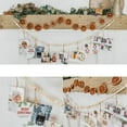 thumbnail image 4 of 2Pcs Hanging Photo Holder, Wooden Beads String Wall Hanging Photo Display with 7 Pcs Clips, Picture Hanger for Boho Collage Picture Frame DIY Picture Photo Wall Decor, Displaying Art, Photos and Cards, 4 of 8