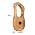 thumbnail image 3 of Graflsoa 7-String Lyre Harp with Accessories: Terminalia Wood, Portable Bag, Tuning Wrench, Extra Strings, Cleaning Cloth, 2 Picks (Random Colors), 3 of 5