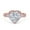 Rose, variant on Simulated Cubic Zirconia Size-5 Halo Heart Promise Ring 925 Sterling Silver