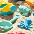 thumbnail image 2 of Juego de juguetes de arena de 9 piezas con palas, rastrillo, balde y reloj de arena con castillo Diversión en la playa para niños, 2 of 5
