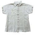 thumbnail image 4 of HCYSFG Womens Solid Color Shirt Collared Button Front Short Sleeve Side Pockets Loose Fit Lightweight Blouse Casual Summer Tops, 4 of 4