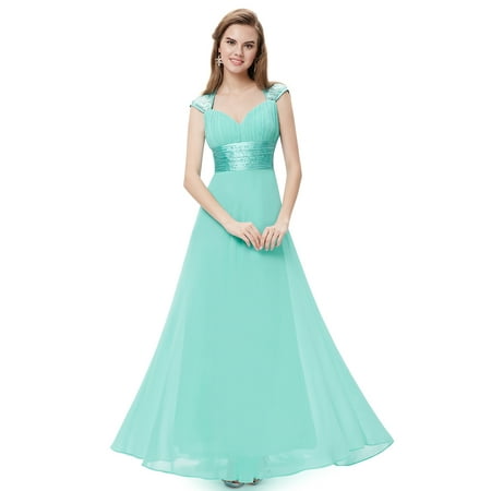 - Ever Pretty Chiffon Sexy V-neck Ruched Empire Line Evening Dress 09672