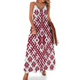 thumbnail image 1 of Vestido sin mangas con motivo de cinturón Lielvarde de Letonia rojo Vestidos de mujer Vestidos de verano Vestidos de verano, 1 of 7