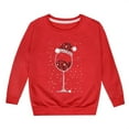 thumbnail image 4 of Petit Enfant Tout-Petit Mode Chandail à Capuchon Enfants Cardigan à Fermeture Éclair Filles Chandail à Fermeture Éclair Chandail à Capuchon à Fermeture Éclair Court Femmes Chandail à Enfiler Imprimé Filles Manches Longues Col Rond Chandail Molletonné Confortable Haut à Enfiler Doux Décontracté Rouge 6-7 Ans, 4 of 4