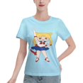 thumbnail image 1 of T-Shirt Basique à Manches Courtes pour Femmes Sailor Moon Édition Q Tsukiha, 1 of 6