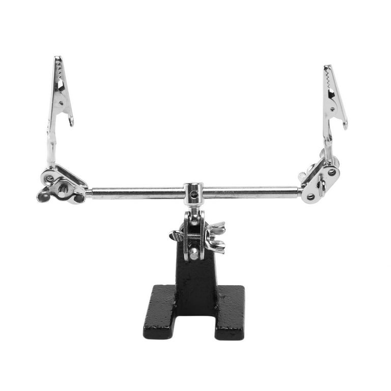 Third Hand Soldering Iron Stand – Helping Hands Clip Tool With PCB Holder, Adjustable Joints, And Heavy Base For Electronics Hobby Work